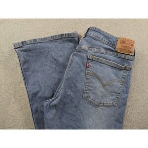 Levis 519 Low Flare Jeans Womens 13M Blue Light Wash Stretch Denim 519-0215